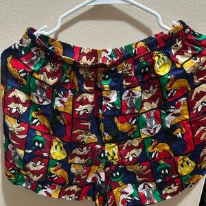 Vintage Looney Tunes Mania Mens Silk Boxers